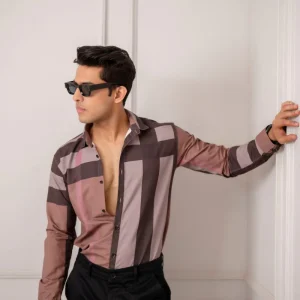 Teal Blue zig zag Textured Full Sleeves Casual Shirt